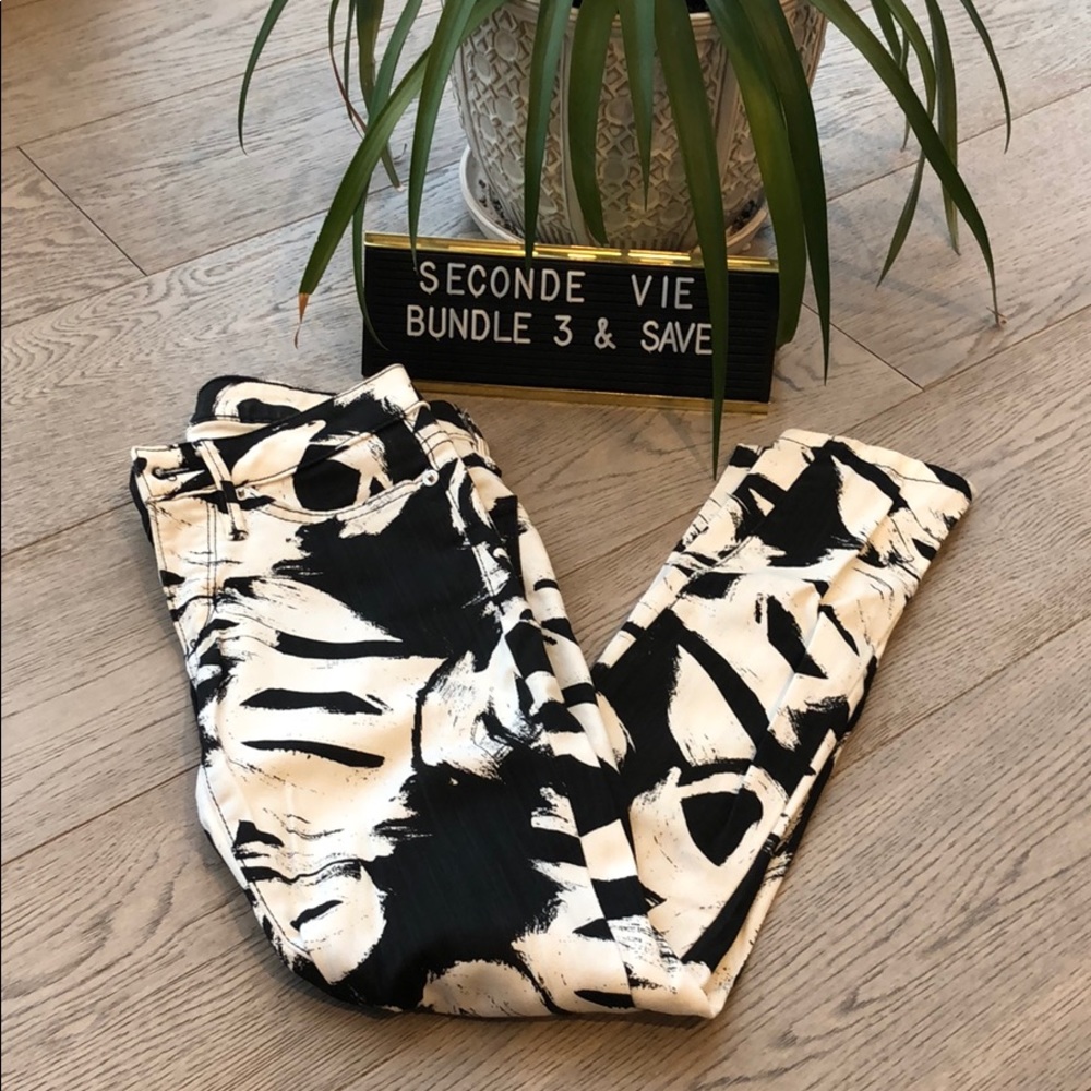Bebe skinny patterned jeans